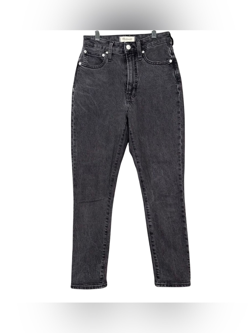 Madewell The Curvy Perfect Vintage Jeans Black Sz 24 High Rise 90s Retro Stretch
